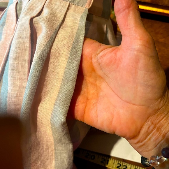 Vintage JGHook Stripe w/Floral Border Pleated Skirt - Picture 5 of 6